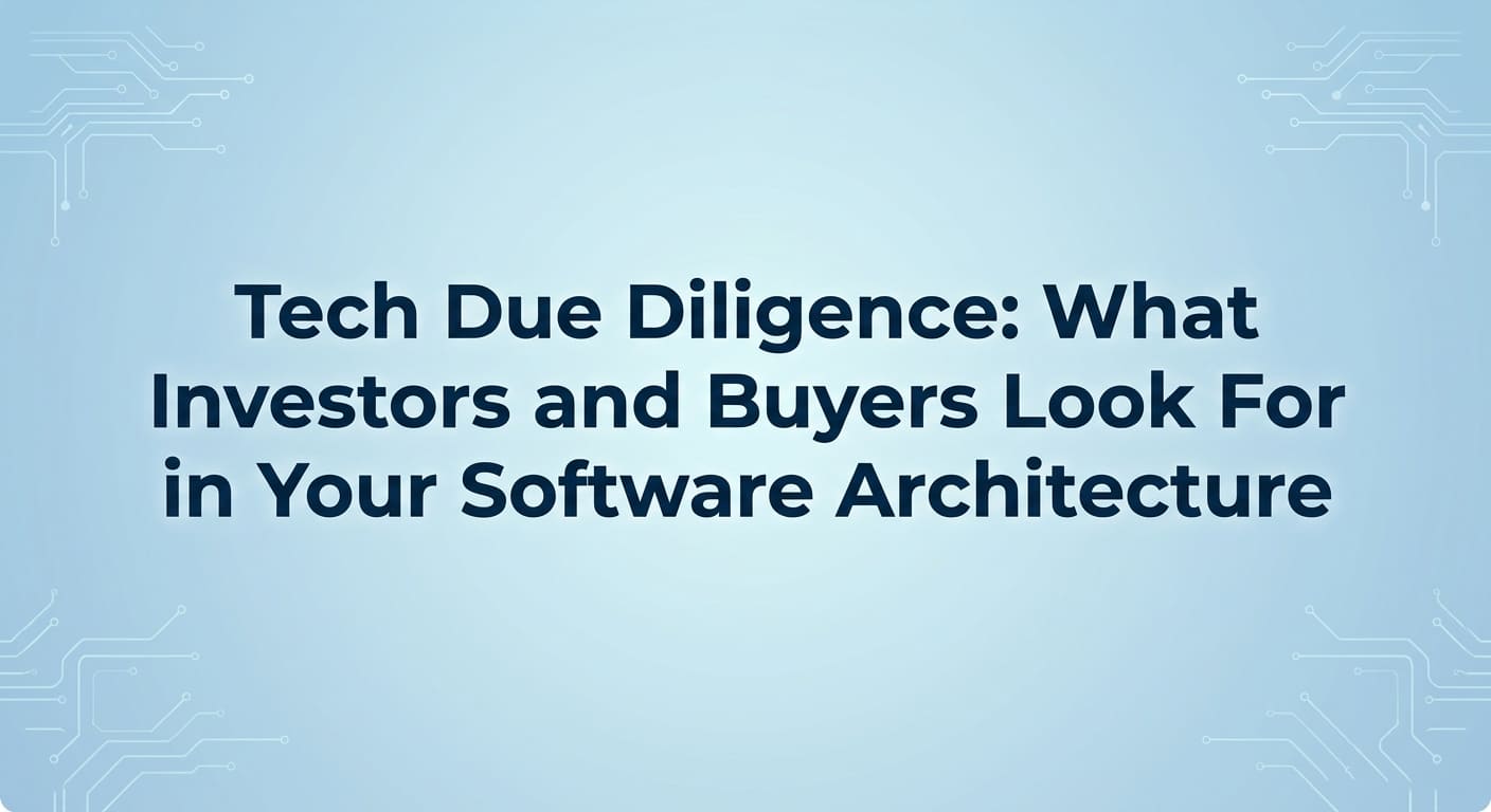 Tech Due Diligence: What Investors and Buyers Look For in Your Software Architecture